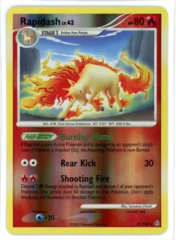 Rapidash Reverse Holo 22/100 Stormfront Pokemon Card - Image 1