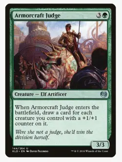 Armorcraft Judge | MTG KLD | Elf +1/+1 Counter Card Draw ETB EDH Staple | LP - Image 1