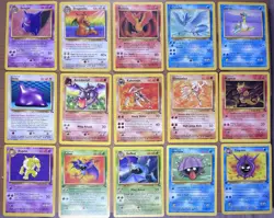 Pokemon TCG Vintage Fossil Lot 42 Regular Cards No Duplicates - Image 1
