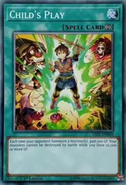 SAST-EN069 CHILD'S PLAY COMMON 1ST EDITION YuGiOh CARD - Image 1