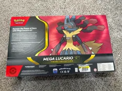 POKEMON TCG MEGA LUCARIO ACTION FIGURE COLLECTION BOX WITH CARDS SEALED - Image 2
