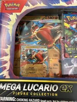 POKEMON TCG MEGA LUCARIO ACTION FIGURE COLLECTION BOX WITH CARDS SEALED - Image 4