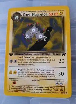1st Edition DARK MAGNETON 28/82 Team Rocket WoTC Pokemon Card 2000 Wizards - Image 1