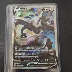 Pokemon TCG Lugia v Alt Art 186/195 Silver Tempest Card, Near Mint Condition - Image 1