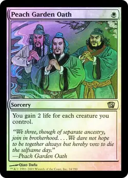 8th Edition MTG FOIL Peach Garden Oath Magic - Image 1