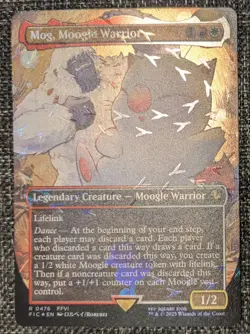 Mog, Moogle Warrior - 476 - Borderless Chocobo Track Foil MTG Final Fantasy NM - Image 1
