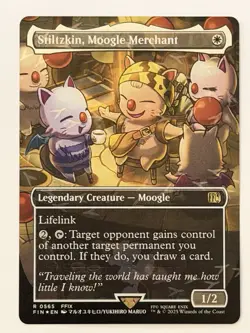 Stiltzkin, Moogle Merchant (565) Borderless Chocobo Track Foil Final Fantasy MTG - Image 1