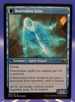 MTG Malevolent Hermit Benevolent Geist Innistrad: Midnight Hunt 061/277 Regu. - Image 2