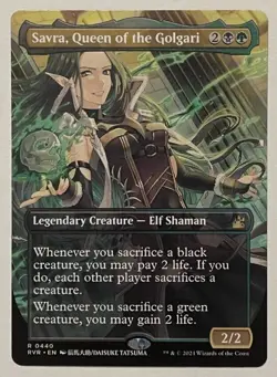 Savra, Queen of the Golgari Anime Borderless - Ravnica Remastered MTG - Image 1