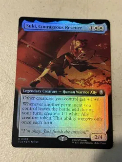 mtg borderless foil Suki Courageous Rescuer, Avatar the Last Airbender, unplayed - Image 1
