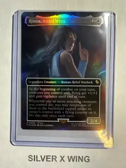 Rinoa, Angel Wing Borderless Foil x1, MTG, Commander: Final Fantasy, FIC, NM - Image 1