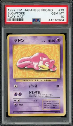 Pokemon Japanese Slowpoke Play Mat Insert Promo No. 079 PSA 10 GEM MINT - Image 1