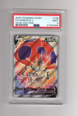 2020 Pokemon Sword & Shield Vivid Voltage #166 Fa/Orbeetle V Vivid Voltage PSA 9 - Image 1