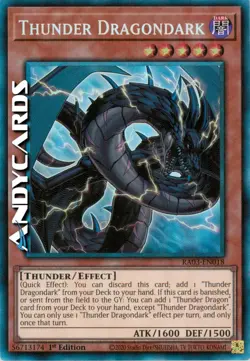 THUNDER DRAGONDARK • Rara Collector Prismatica • RA03 EN018 • 1Ed • Yugioh! - Image 1