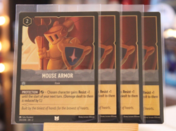 Disney Lorcana Play Set - Mouse Armor - 203/204 NM+ NON-Foil x4 Item Cards - Image 1