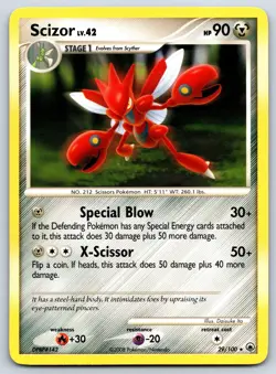 Scizor - Majestic Dawn 29/100 Rare Diamond Pearl Pokemon Card LP - Image 1