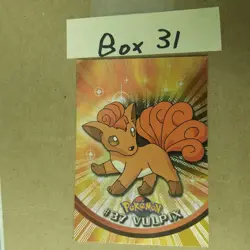 Pokemon Card - 1999 Topps TV Animation Edition - #37 Vulpix Holo Black Logo - NM - Image 1
