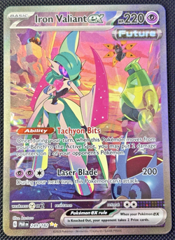 Pokemon TCG Iron Valiant EX Paradox Rift 249/182 Special Illustration Rare Card - Image 1