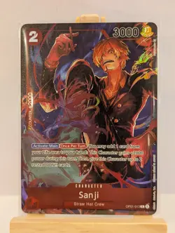 One Piece Card Game: Sanji Black Leg Card Rare HQ Proxy Custom Cards OP01-013 - Image 1