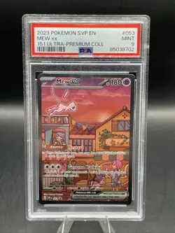 Pokemon TCG 2023 Ultra Premium Collection Mew EX Promo Card #53 PSA 9 Mint - Image 1