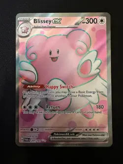 Pokemon TCG Blissey EX Full Art Card Twilight Masquerade 201/167 - Image 1