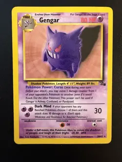 Gengar 20/62 Fossil Regular Non-holo Rare Pokemon Card TCG NM - Image 2