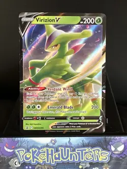 Pokemon Card Virizion V SWSH295 Black Star Promo Holo Rare NM - Image 1