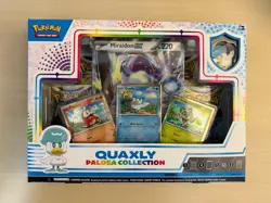NEW Quaxly Paldea Collection Pokemon TCG Box Set w/ Pin + Oversized Card - Image 1