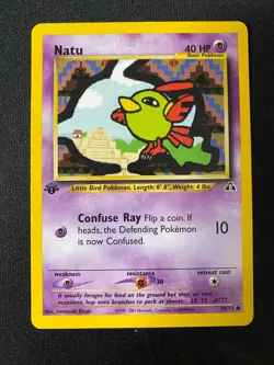 Natu 59/75 1st Edition - Neo Discovery 2001 WOTC - Pokemon TCG Card LP - Image 1