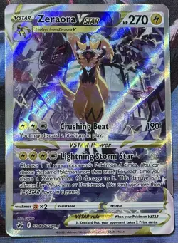 Pokemon TCG Zeraora VSTAR GG43/GG70 Crown Zenith: Galarian Gallery Holo Card - Image 1