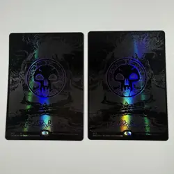 Magic The Gathering Mtg Foil X2 Phyrexian Oil Slick Swamp Land Near Mint Rare - Image 1