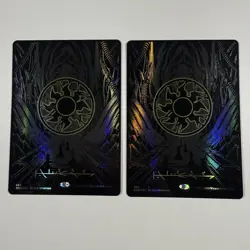 Magic The Gathering Mtg Foil X2 Phyrexian Oil Slick Plains Land Near Mint Rare - Image 1