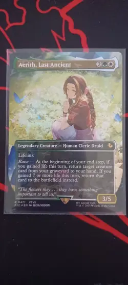 Aerith, Last Ancient (Borderless) (Chocobo Track Foil) MTG Magic Final Fantasy - Image 1