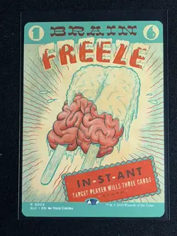 MTG Secret Lair Encyclopedia of Magic the Gathering Brain Freeze Rare - Image 1