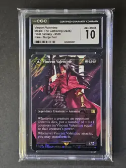 MTG CGC 10 Vincent Valentine (Borderless) (Surge Foil) R 528 Final Fantasy - Image 1