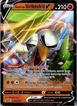 Pokemon TCG Galarian Sirfetch'd V SWSH043/307 SWSH Black Star Promos NM - Image 1