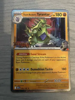 Pokemon Destined Rivals Prerelease Staff Promo Team Rocket’s Tyranitar - Image 1