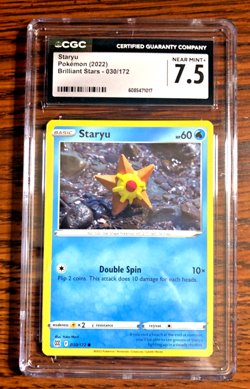 Staryu Regular Common #030 - CGC NEAR MINT+ 7.5 - Brilliant Stars - Pokemon TCG - Image 1