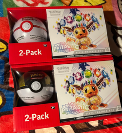 (x2) Pokemon Prismatic Evolutions ETB & Poke Ball Bundle Sam’s Club SEALED - Image 1