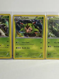 Chespin 3/39, Quilladin 4/39, Chesnaught 5/39-Kalos Starter Set Holo Pokemon Lot - Image 5