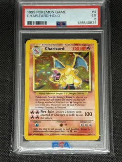 1999 POKEMON GAME #4 CHARIZARD-HOLO PSA 5 - Image 1