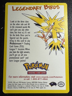Rare Pokemon 2000 Promo ZAPDOS #23 Factory Sealed New - Image 4