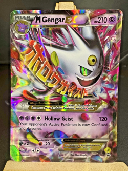 DMG See Pics Pokemon TCG Mega M Gengar EX XY166 Black Star Promo Ultra Rare - Image 1