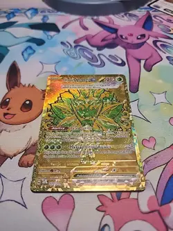 Teal Mask Ogerpon EX Pokemon Prismatic Evolutions Gold Hyper Rare # 177/131 - Image 2