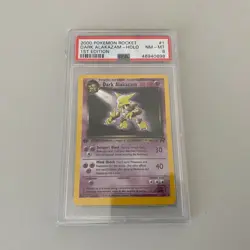 Pokemon 1st Edition Dark Alakazam Holo Rare Team Rocket PSA 8 - Image 1