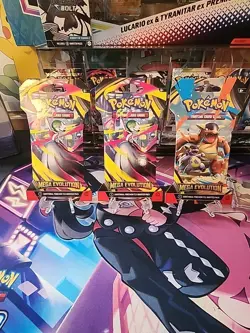 3 Pokemon Mega Evolutions Sleeved Booster Packs Factory Sealed - Image 1