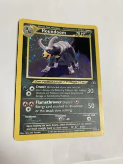 Pokemon TCG Houndoom 4/75 Neo Discovery Unlimited Holo Rare HP w/Holo Swirl - Image 3