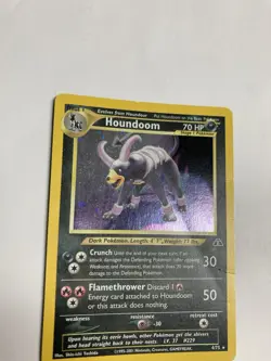 Pokemon TCG Houndoom 4/75 Neo Discovery Unlimited Holo Rare HP w/Holo Swirl - Image 4