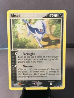 Pokemon TCG Absol #18/110 Non Holo Rare Holon Phantoms 2006 NM/LP - Image 1