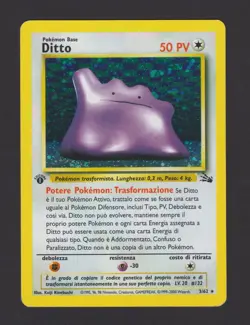 Ditto Holo 1ª Edizione Fossil 3/62 ITA - Carta Pokemon Rara Olografica - Image 1